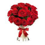 Flower Your Life Ideal New Year Gift of Red Roses Bouquet of Fresh Flowers in Cellophane Wrapping (Bunch of 30 Stems)