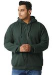 Wear Your Opinion Men's Fleece S to 5XL Plus Size Zipper Hoodies Jacket for Winter Wear (Design: Solid,Olive,X-Large)