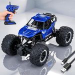 Zest 4 Toyz Remote Control Car Toy for Kids | Rock Crawler Monster Truck Drift RC Car | 100+ft Range 2.4GHz Remote | Rechargeable Battery | Type-C USB | Off-Road Climbing Racing Car | Birthday Gift