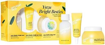 Saturday Skin 3-Piece Skin Care Set Yuzu Vitamin C Sleep Mask Yuzu Vitamin C Bright Toner and Eye Cream Overnight Facial Masks Korean Beauty Best Vitamin C Skincare Set