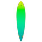 Yocaher Pintail Flat Pro Longboard Complete Cruiser Freeride Skateboard and Decks (Deck - Gradient Green)