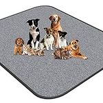 CORNMI Washable Pee Pads for Dogs Extra Large 72"x72" Reusable Pet Training Pads Absorbency Puppy Pad for Playpen, Whelping, Crate, Kennel - Grey