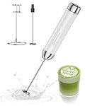 Maestri House Handheld Milk Frother, Eectric Whisk with Stepless Speed Control, Rechargeable Blender with Stainless Steel Whisk and Stand, Drink Mixer for Matcha, Latte, LunaFro 2.0(White)