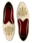 Men Mojari/Sherwani/Loafer Ethnic Footwear Punjabi Jutti- Wedding Designer Collection- White(2)