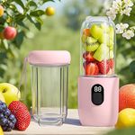 Qlect Portable Blender Electric Juicers Fruit Mixers USB Rechargeable Smoothie Mini Personal Juicer 16 Blades 3Gears With 1500 Mah Rechargeable Battery-Smoothie Blender