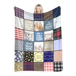 Personalized Friend Picture Blanket Customized Blanket with Photo & Name Best Friend Birthday Gifts for Women Friendship Blanket for Female Girl Bestie (50x60 Sherpa)