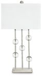 Ashley Furniture Signature Design - Jaala Table Lamp Crystal Finished Contemporary Clear/Silver Finish, L428064