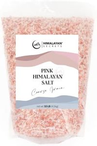 Himalayan Secrets Pink Rock Salt - 10LB - Coarse, Fine, Powder Grain Bulk Size - 100% Natural & Unrefined (Coarse (2-3mm))