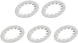 METALLIXITY Internal Tooth Star Lock Washers (M18x30mm) 5Pcs, Carbon Steel Internal Serrated Lock Washer - for Renovation, Mechanical Equipment Fasteners