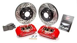 Wilwood Brake System, Forged DPHA, Front, 4 Piston Caliper, 10.320 in Drilled / Slotted Iron Rotor, Offset Hat, Aluminum, Red Anodized, Acura Integra / Honda Civic / Fit 1990-2013, Kit