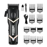 WMARK Men Ng-2047 Premium Metal Body Hair Clipper 10000H+ Brushless Motor(Bldc) Dlc Coating Blade 5Cr15 Stainless Steel Dlc Fade Blade 7000 Rpm Motor 2500 Mah Battery 5 Adjustable Taper 10 Guide Comb