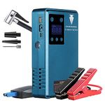 Jump Starter with Air Compressor,12V Car Jump Starter,Battery Booster Power Pack,Powerbank,Portable Electric Car Tire Inflator, Digital Tyre Inflator Air Compressor,Auto-Stop Portable Car Tyre Pump