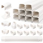 BEWAVE Air Conditioner Line Cover Kit, Decorative PVC Line Cover Kit for Mini Split Air Conditioners and Heat Pumps 3" Wx16.1' L