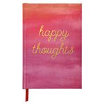 C.R. Gibson Pink ''Happy Thoughts'' Hardcover Journal Notebook for Girls, 6'' W x 8.5'' L, 160 Pages