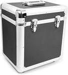 Vinyl Record Storage Carry Case for 100 LPs Turntable Albums Carrying Black