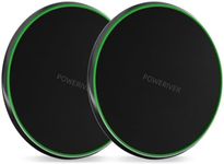 POWERIVER Wireless Charger, 2 Pack 15w Max Fast Qi Wireless Charging Pad for iPhone 11/12/13/14/15/Pro/Pro Max/XS Max/XR/Se,Samsung Galaxy S23/S22/S21S20/Note10/9,HUAWEI,AirPods 2 etc…