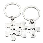 CHOROY I Am Yours You are Mine Puzzle Keychains Set for Couples Valentine's Day Gift for Boyfriend Girlfriend Husband Wife (I'm Yours You're Mine Set)