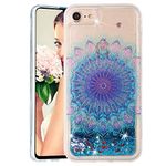 LEECOCO iPhone 6S Plus Case Dandelion Bling Glitter Liquid Shiny Quicksand Clear Transparent Soft TPU Silicone Shockproof Protection Bumper Cover for iPhone 6 Plus/iPhone 6S Plus Blue Feather LS XY