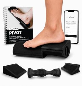 nuBase PIVOT | Split-Board Foot & Ankle Strengthener | Physical Therapy Training System for Ankle Sprains, Achilles Pain, Plantar Fasciitis & Flat Arches | Podiatrist-Developed | Includes Roller, Wedges, 95-Page Guide + nuBase App