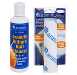 Aramith Phenolic Billiard Ball Care Cue Ball Cleaner and Restorer for Cleaning Restoring Polishing and Caring for Pool Balls (Pool Ball Cleaner and Cloth)