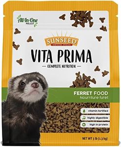 Sunseed Vita Prima Ferret Food - Dry Food for Ferrets - Vitamin-Fortified with Essential Nutrients - Supports Healthy Digestion and Healthy Teeth, 3 lb