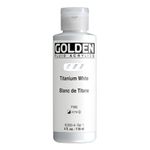 4 Oz Fluid Acrylic Color Paint Color: Titanium White by Golden Artist Colors