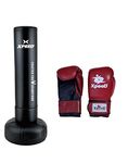 XPEED Free Standing Bag for Kickboxing Heavy Punching with Contender Glove Free Size