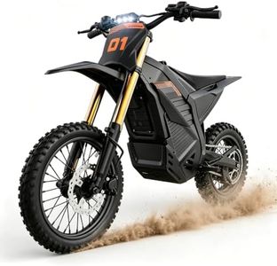 Electric Dirt Bike for Adults Teens, 6000W Peak Motor 60V 30Ah Battery 50MPH Electric Motorcycle, 60 Miles Long Range Off-Road E Dirt Bike, 14/17" Knobby Tires, Dual Suspension & Hydraulic Brakes