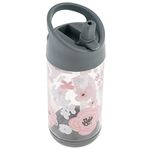 Stephen Joseph, Kids Flip Top Water Bottle, 10 oz Tritan BPA Free, Water Bottle for Girls & Boys, Back to School Flip Top Bottle, Charcoal Flower