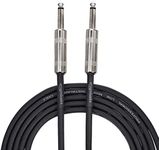 Amazon Basics TS 1/4 Inch Straight Instrument Cable for Electric Guitar/Bass and Keyboard, 10 Foot, Black