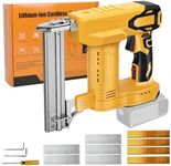 Cordless 18 Gauge Brad Nailer for Dewalt 20V Max Battery, 2 in 1 Electric Stapler Nailer with 500 Nails and 500 Staples, Dual Protection Design, for Home Improvement, Woodworking (No Battery)