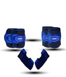 Liffo® Protective Set Guard Protection kit with Knee, Elbow and Wrist Guards (Set of 6) Suitable to Kids of Age 6-15 Years for Skating, Cycling, Roller Skating (Blue) (Small (Upto 7 Years))