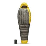 Sea to Summit - Spark Ultralight Down Sleeping Bag Long (7°C) - Mummy Shaped - Full Length - 850+ Loft Ultra-Dry Down - 1 Season - For Backpacking - Grey & Yellow - 387g