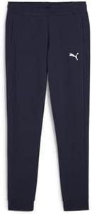 PUMA teamGOAL Casuals Pants Wmn, Pantaloni in Maglia Women's, Navy Bianco, XL