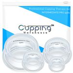 Cupping Warehouse Beginner (Soft) Supreme 4 Intermediate Pro 5560 Cupping Therapy Set- Clinic & at home Cupping Use, Silicone Cupping Set- Cupping Set Massage Therapy Cups- Suction Cups for Body