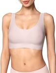 Yvette Women's Polyamide Wire Free Seamless Padded Bra Pink (L)_Light Purple