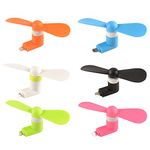 Kdbdkswx Mini Cell Phone Fan - Colorful and Powerful Fan Compatible for iPhone and iPad - Cell Phone Summer Accessories (6-Pack)