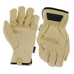 Makita T-04195 100% Genuine Leather Driver Gloves (Large)