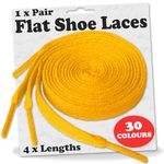 Shoe aces Flat Coloured Trainers Hi-tops Football Boots Hiking Laces Shoelaces New Suitable for all brands including Nike Adidas Converse Puma Vans (90cm, Classic Orange)…