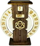 Time Tracker for DND Dungeons & Dragons Tabletop RPG | Time Tracker for RPG | Wood Laser Cut Design with 20 Tabs | Made in USA (Time Tracker)