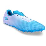 Nivia Stride 2.0 Athletic Spikes Track & Field Shoes for Kids | TPU Sole with Sublimated Mesh Upper | Die-Cut Soft NR EVA | Light Weight Cloth Insole | Suitable for Short Sprint Events (Blue) UK-4