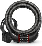 Master Lock 8122D Combination Cable Lock, 6-Feet x 1/2-Inch