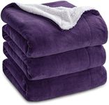 Bedsure Purple Sherpa Blanket Queen