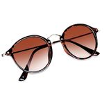 Liza Angel Round Polarized Sunglasses for Women Vintage Fashion Sunglasses With UV 400 Protection | Round Frame Eyewear (Leopard Print, Medium)