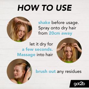 got2b Dry Shampoo Extra Volume 200ml – 24h Fragrance, Vegan
