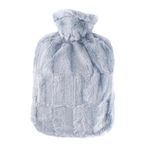 Hugo Frosch Hot Water Bottle classic 1,8 ltr. fluffy cover grey