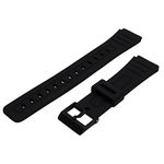 NAVZA Silicone Ruber Replacement WaterProof Watch Strap Fit to Casio F-91W (Black) (Black)