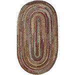 Capel Rugs Habitat Braided Oval Area Rug, Deep Red, 8' x 11'