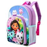 Gabby's Dollhouse Kids Childrens Premium Backpack School Rucksack Travel Bag Boys Girls with side mesh pocket and front zipped pocket