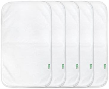 Green Sprouts Stay-Dry Burp Pads for Babies, White, 10 x 17-Inch (5-Pieces Set)